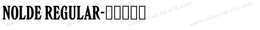 Nolde Regular字体转换